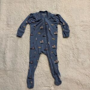 Kyte BABY Blue Sailboat Print Kids Footie